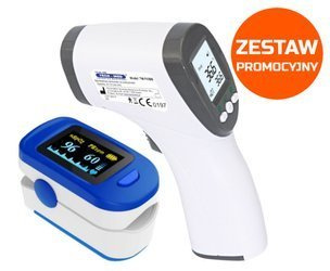 Zestaw promocyjny: pulsoksymetr + termometr TECH-MED