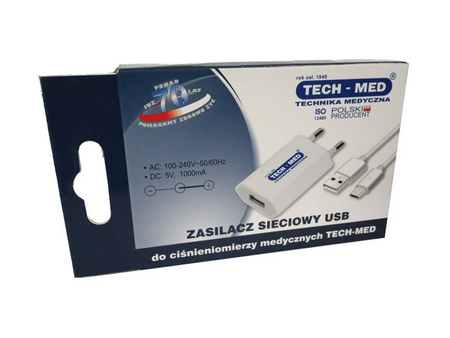 Oryginalny zasilacz sieciowy USB TECH-MED