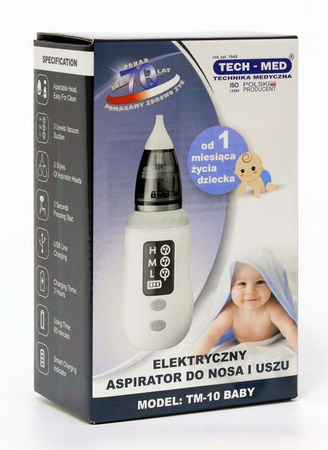 Elektryczny aspirator do nosa i uszu TM-10 BABY