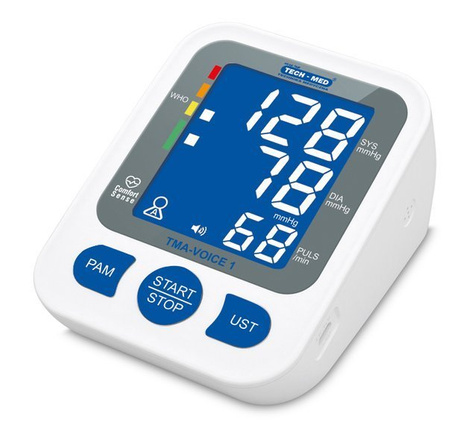 TMA-VOICE 1 upper arm blood pressure monitor with speech function + power supply